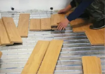 6. Laying ohlenoyi hot flameretardant dry floor heating system floor